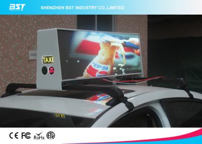 China High Brightness Led Taxi Top Advertising Signs With Wireless Control , 192×64 Pixel for sale