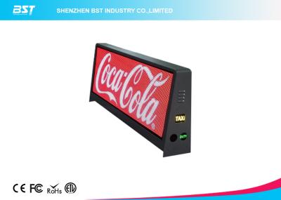China P5mm Taxi Advertising Screens , Waterproof IP65 Taxi Top LED Display 192 X 64 Dot Resolution for sale