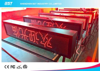 China Outdoor Waterproof Red Color LED Moving Sign Programmable 10mm Pixel pitch for sale