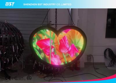 China El panel de la flexión LED de la forma del corazón/pantalla de visualización flexible ultra fina 1000nits en venta