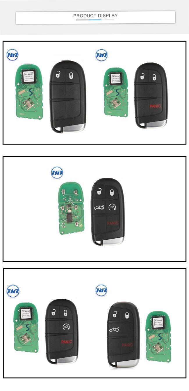 Aftermarket Smart Remote Car Key Fob 2/3/4/5Button 433MHz ID46 For Chrysler Dodge Jeep FCCID M3N-40821302