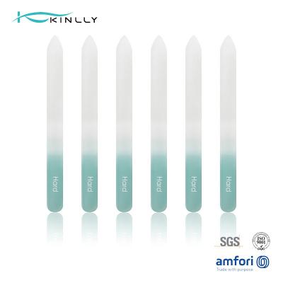 中国 Durable Crystal Glass Nail File Professional Double Sided Etched For Nail Art / Nail Care 販売のため