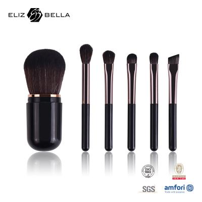 China 6-piece Makeup Brush With Brush Holder,Synthetic Hair And Aluminium Ferrule ,OEM Orders Are Welcome for sale