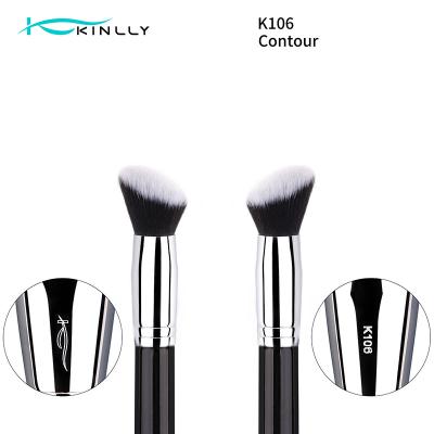 China Synthetic Hair Makeup Brush Angel Contour Copper Ferrule Face Brushes K106 for sale