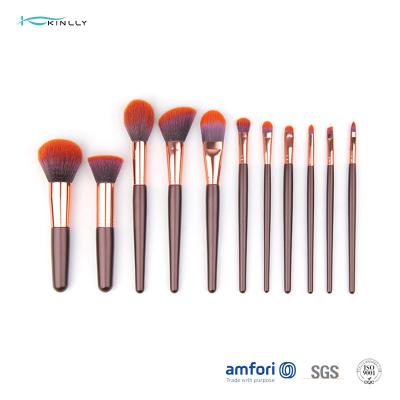China 11 Pieces Synthetic Hair Makeup Brush Artist Luxury Customer LOGO for sale
