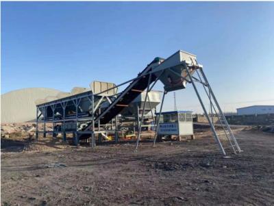 China Skirt Belt Mobile Stabilized Soil Mixing Station With Horizontal Cement Silo en venta