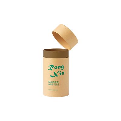 China Brown Kraft Paper Paperboard Gift Boxes Round Tube Cylinder Shape Offset Printing for sale