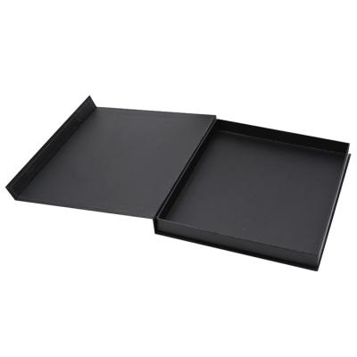 China Simple Book Shape E Flute Corrugated Box Pure Black For Silk Scarf for sale