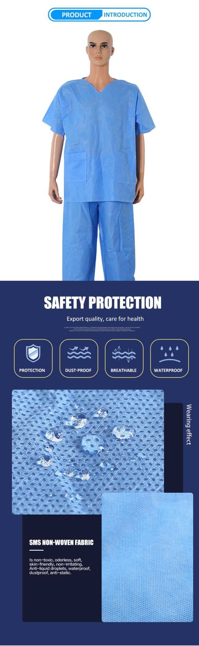 Disposable SMS Nursing Scrubs Uniforms Nurse Unisex Hospital Scrub Suit