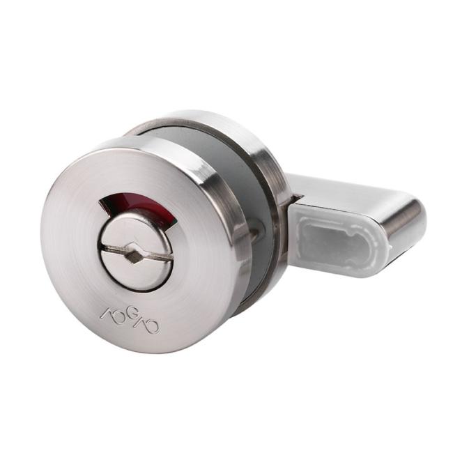 Close-up of AOGAO toilet partition hardware