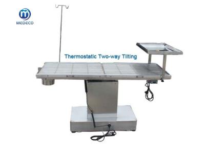 China Stainless Steel Veterinary Operating Table Thermostatic Two Way Tilting for sale