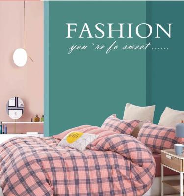 China Sweet Colorful Bedding Fabrics Home Sheets 100% Cotton Yarn Dyed 150 TC for sale