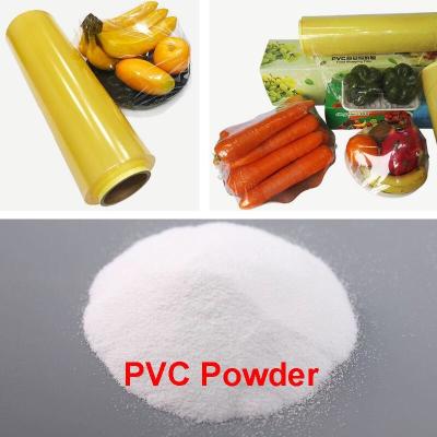 China Transparent PVC Plastic Powder Cling Film Plastic Raw Material for sale