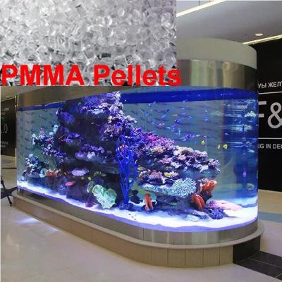 China Super Transparent PMMA Pellets Resin Acrylic Fish Tanks Raw Material for sale