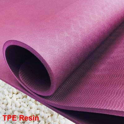 China Durable Lightweight TPE Resin Yoga Mat Material TPE Granule for sale