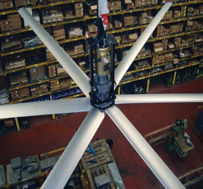 Chine fan de plafond industriel du diamètre 24foot de 7m grand, ventilateur d'extraction de refroidissement de plafond de port d'air à vendre