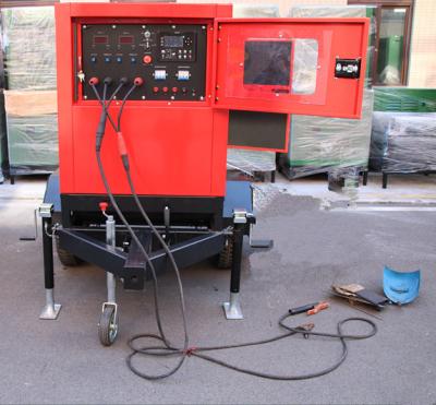 China Mobile Japan Kubota Diesel Welder Generator 400amp With Two Wheeled Trailer Arc Welding Source for sale