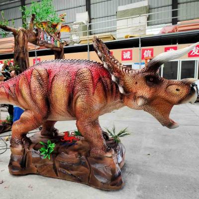 China Jurassic World Dinosaur Realistic Animatronic Dinosaur Amusement Park Theme Park Triceratops Model for sale