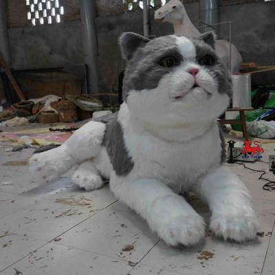 China Life Size Realistic Animatronic Cat ,  Interactive Talking Lovely Cat for sale