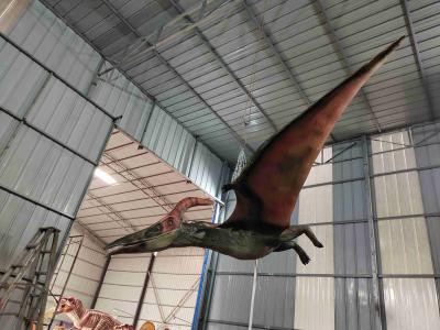 China Life Size Realistic Dinosaur Animatronic Hang On Pterosaur With Sound for sale