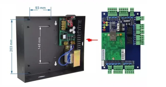 TCP/IP One Door Access Controller Panel System with Free Software Access Controller