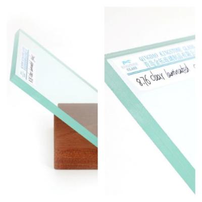 China 4.38mm - 25.52mm Clear Laminated Glass Float Glass PVB Laminated Safety Glazing for sale