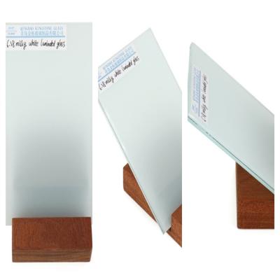 China 3+3mm Milky White Laminated Glass A Grade CE AS/NZS 2208 SGS Certificated for sale