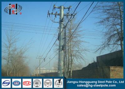 China Q345 500kg Design Load Direct Burial Conical Galvanized Steel Pole 11m Length for sale