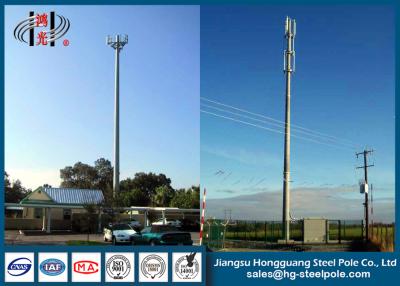 China Self Supporting Communication Steel Utility Poles With Inner Climbing Ladders for sale