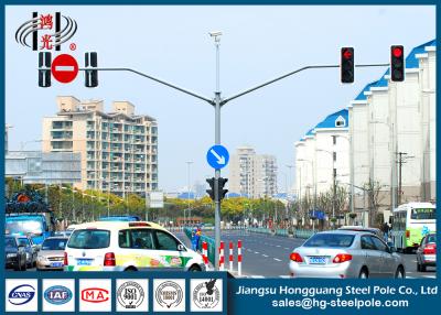 China S355J2G3 Red Green Automated Traffic Light Pole ,  Traffic Sign Pole for sale