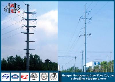 China Anticorrosive Angel Type Electrical Steel Utility Poles , Steel Power Poles for sale