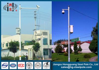 China Hot Dip Galvanized Cctv Camera Poles , 1 - 10 m Height Security Camera Pole for sale
