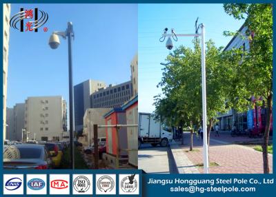 China Polygonal ODM / OEM Telescopic CCTV Camera Pole for Parking Lot Monitoring for sale