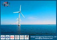 China Q235 Anti Rust Conical Wind Turbine Pole Tower / Wind Generator Towers ISO CNAS for sale