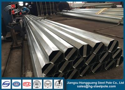 China Overlap  connection Conical galvanized Steel Poles H15m 2mm - 6mm for sale
