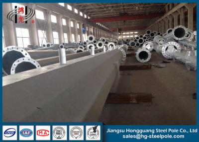 China 2 Sections 220 KV Power Transmission Poles Steel Power Pole With Bitumen for sale
