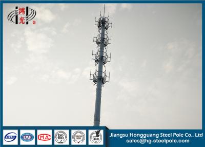 China Q235 Microwave Towers Mobile Cell Phone Tower With Four Platforms for sale