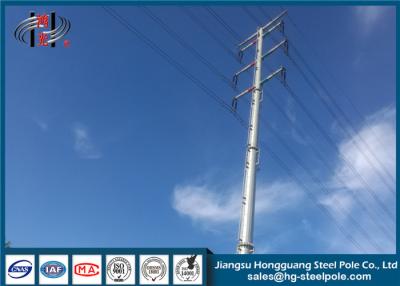 China 69KV - 220KV Design Load Power Transmission Pole For Overhead Transmission Line Project for sale