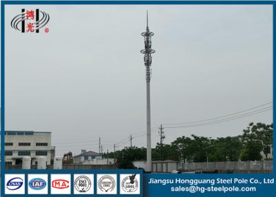 China H25m Industry Steel Tapered Telecommunication Towers Hot Dip Galvanized Painting for sale