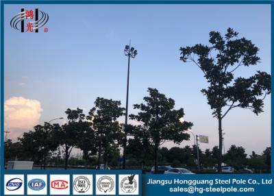 China Q460 Conical Shaped High Mast Light Pole Telescopic Hot Dip Galvanized for sale
