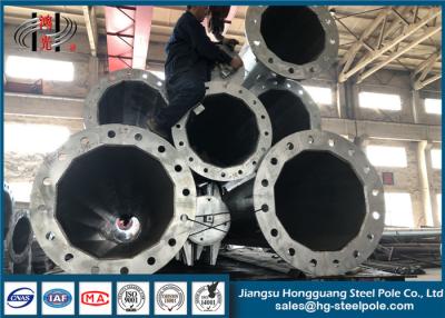 China 40 - 60 pies de acero inoxidable postes tubulares para el proyecto de la corriente eléctrica en venta