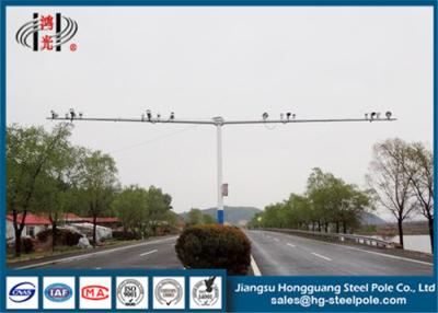 China Safety Telescopic CCTV Camera Pole Hot - Dip Galvanized / Powder Coated / Painting for sale