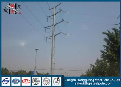 China Communication Burial Type Electric Power Pole 40FT High Hot Dip Galvanized for sale
