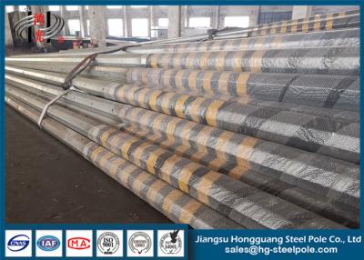 China Q345 Hot Dip Galvanized Steel Pole ISO9001 Standard NEA Standard Luminous Painted for sale