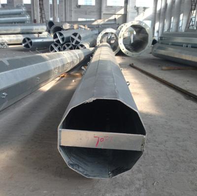 China Flange Connection 25mm WT Steel Electric Utility Poles for sale