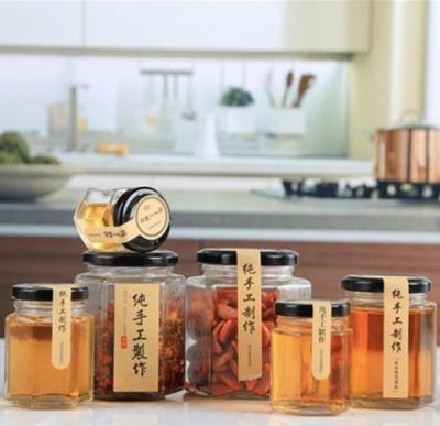Chine Pot en verre de divers de forme de pot stockage durable en verre vide de nourriture à vendre