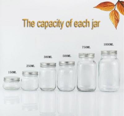 China Home Kitchen Square Glass Jar Multi Sizes Empty Storage Glass Jar for sale