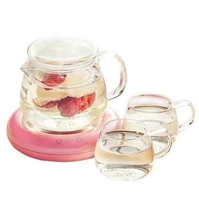 China Portable Glass Teapot And Cup Set , Nontoxic Borosilicate Glass Teapot With Infuser for sale