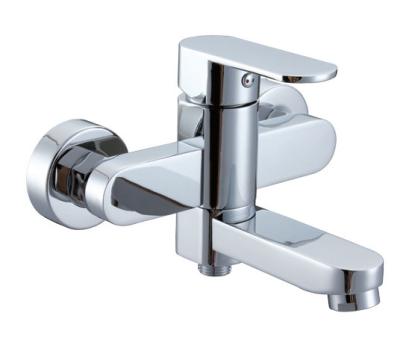 China Two Hole Polished Single Handle Tub And Shower Faucet Mixer Taps HN-3B33 for sale