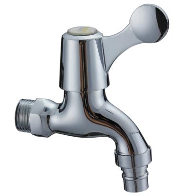 China Contemporary Water Saving Single Cold Water Taps Chrome Plated Faucet , Wall Mounted for sale